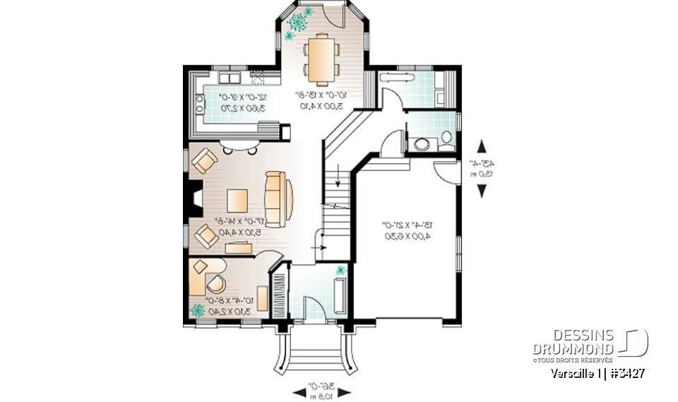 Rez-de-chaussée - Superbe maison de style européen, 3 chambres, bureau à domicile, grande suite des parents - Versaille 1