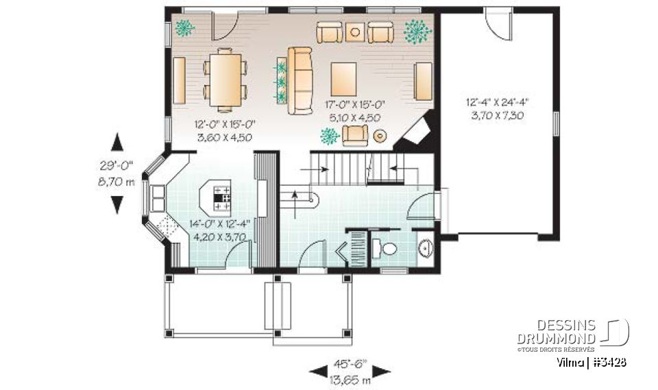 Rez-de-chaussée - Maison avec grand espace boni, plafond 10', 3 chambres, 2 salles de bain complète à l'étage et walk-in - Vilma