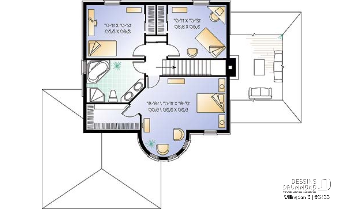 Étage - Maison style manoir avec garage double, 3 chambres, bureau à domicile, grand salon avec cathédral, foyer - Willingdon 3
