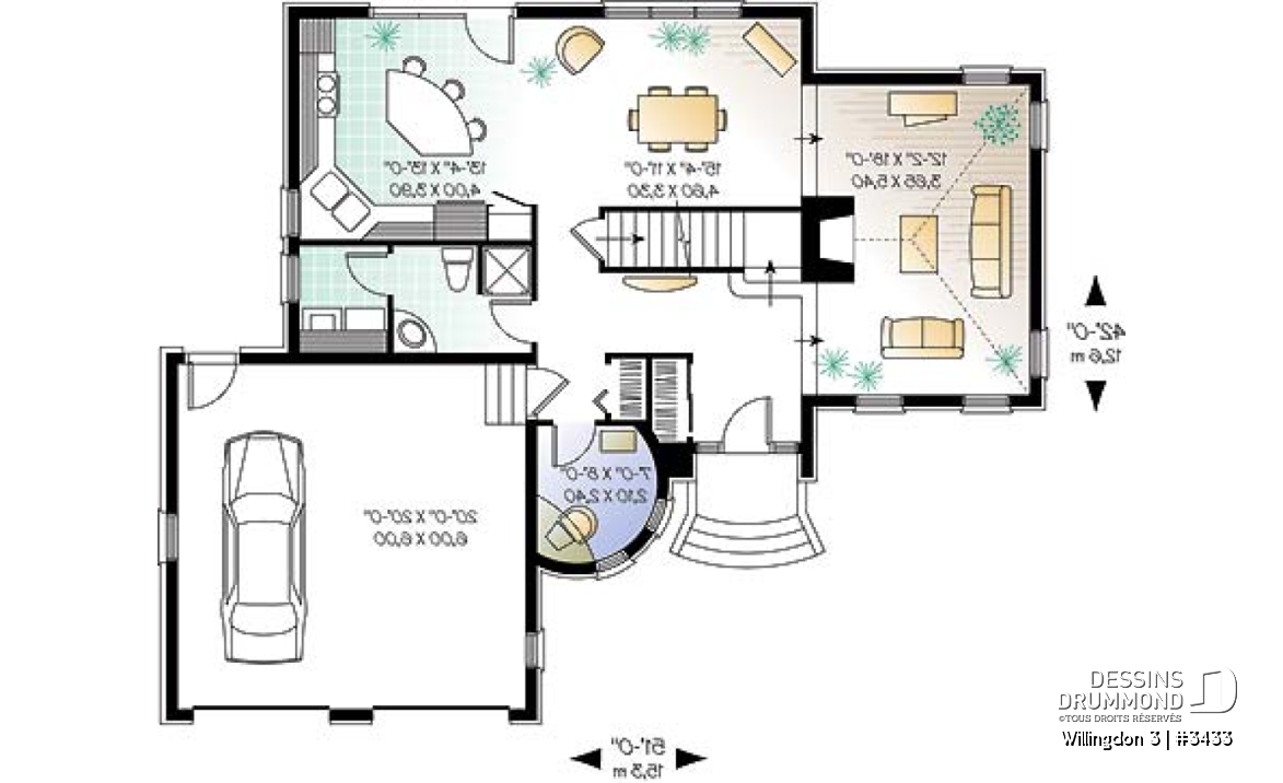 Rez-de-chaussée - Maison style manoir avec garage double, 3 chambres, bureau à domicile, grand salon avec cathédral, foyer - Willingdon 3