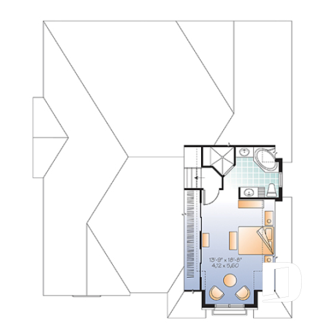 Étage - Style européen, terrasse extérieur, 3 grandes chambres, garage - Lys 2