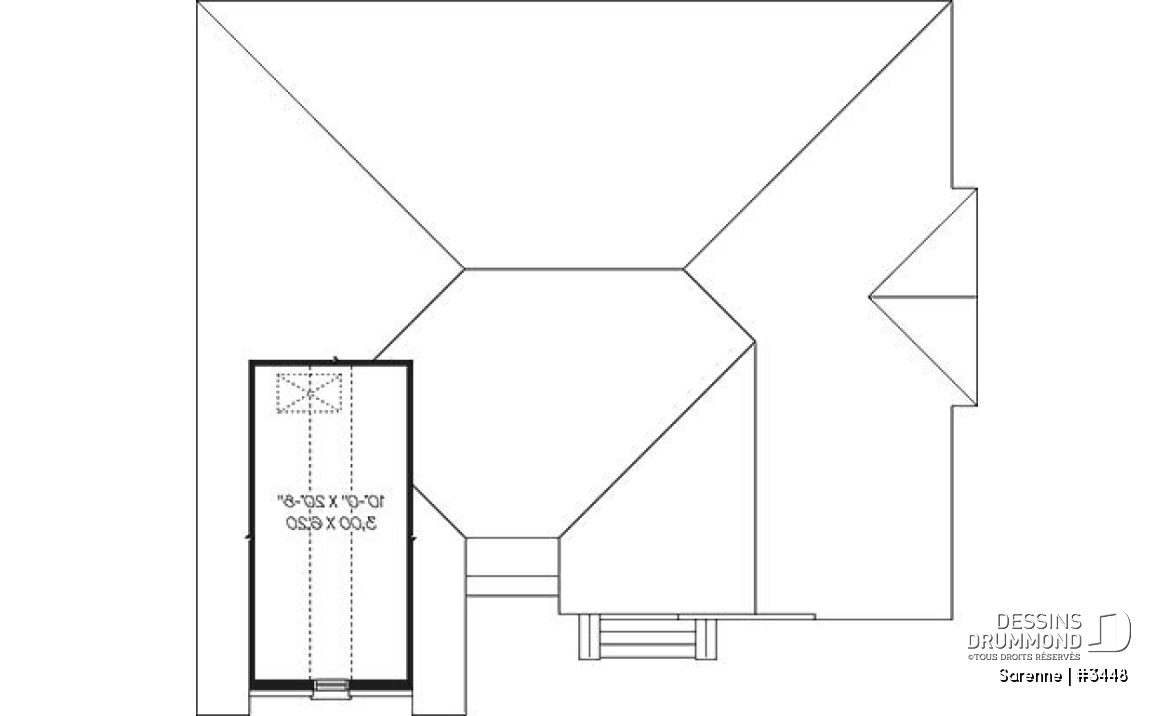 Rangement boni - Plain-pied style craftsman, 2 chambres, garage avec espace boni - Sarenne