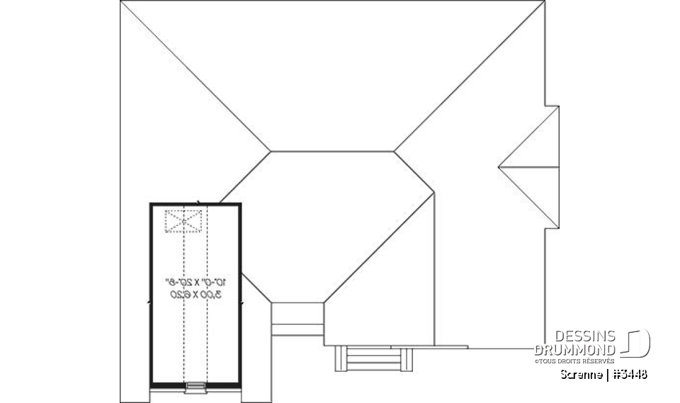 Rangement boni - Plain-pied style craftsman, 2 chambres, garage avec espace boni - Sarenne
