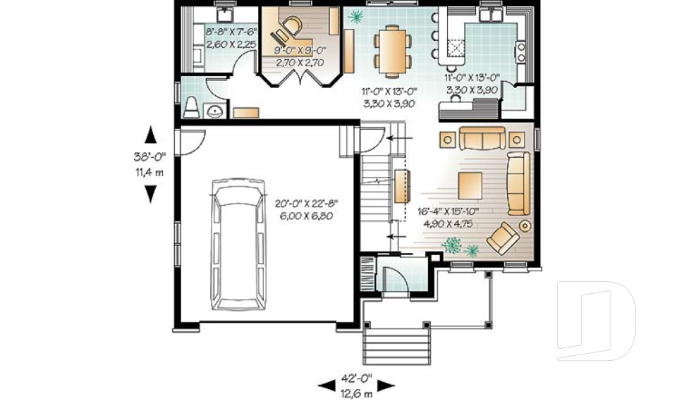 Rez-de-chaussée -  - Castera