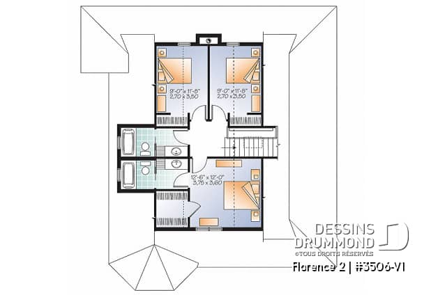 Étage - Maison de campagne style Rustique, 4 chambres, 3.5 s.bain, foyer, garde-manger, buanderie - Florence 2