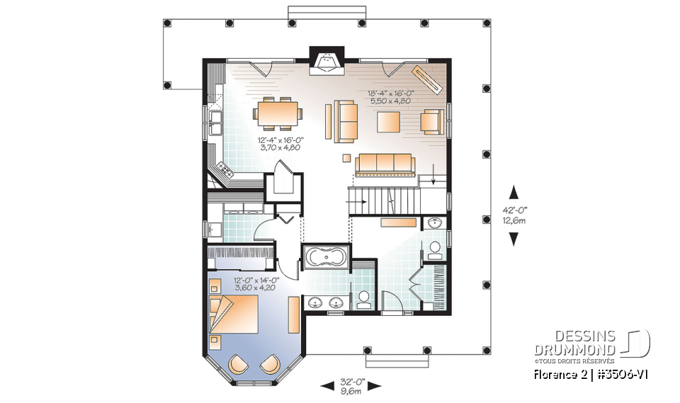 Rez-de-chaussée - Maison de campagne style Rustique, 4 chambres, 3.5 s.bain, foyer, garde-manger, buanderie - Florence 2