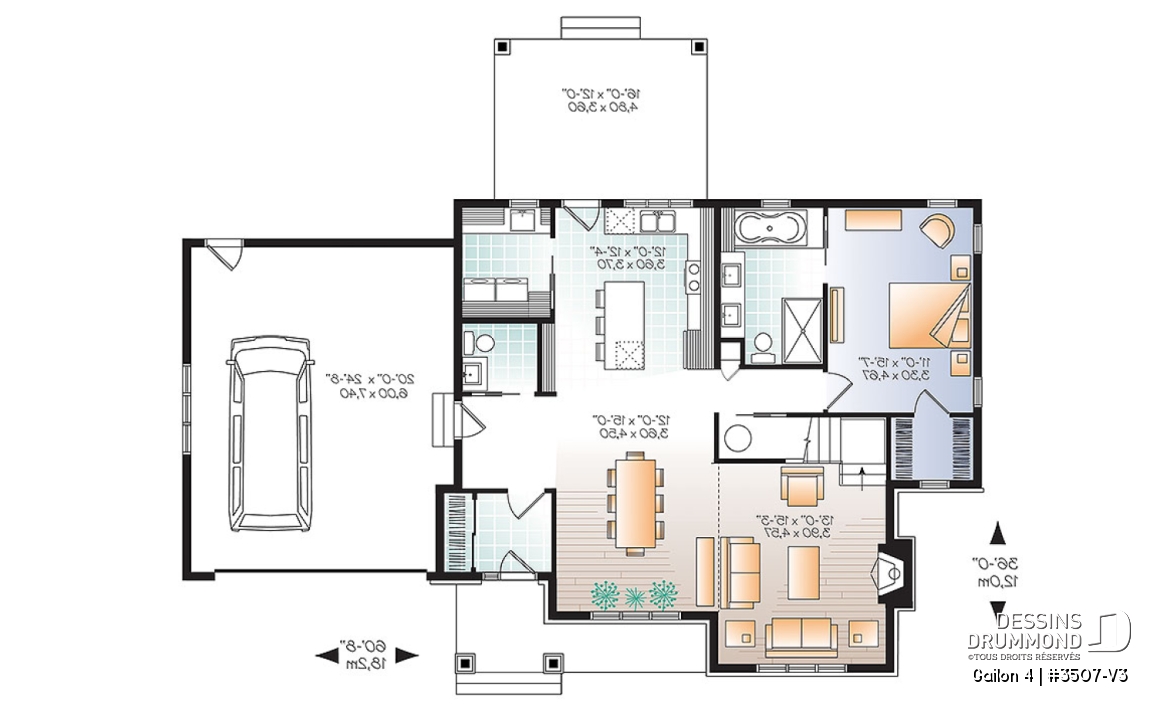 Rez-de-chaussée - Maison style transitionnel, grand espace boni à l'étage, îlot central, buanderie / garde-manger - Gailon 4