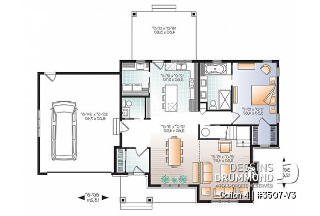 Rez-de-chaussée - Maison style transitionnel, grand espace boni à l'étage, îlot central, buanderie / garde-manger - Gailon 4