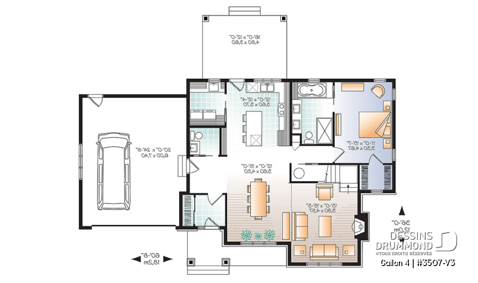 Rez-de-chaussée - Maison style transitionnel, grand espace boni à l'étage, îlot central, buanderie / garde-manger - Gailon 4