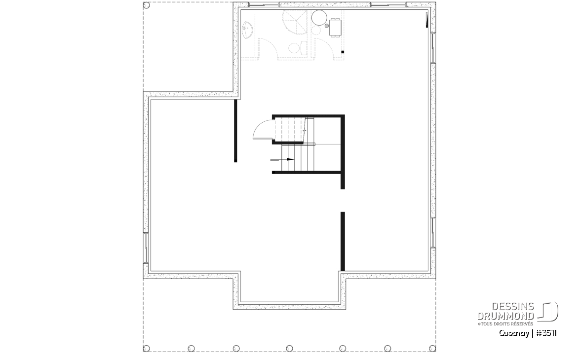 Sous-sol aménageable - Maison de style transitionnel, chalet 4 saisons, 3 à 4 chambres, 2 foyers, veranda &amp; terrasse couverte - Quesnay