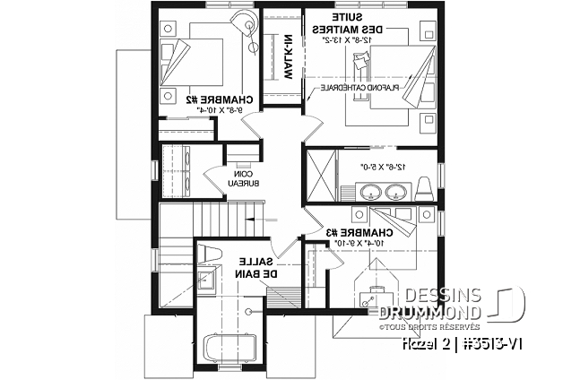 Étage - Petit cottage aménagé sur 3 étages avec 4 chambres, 3.5 salles de bain, un cinéma maison & une suite d'invités - Hazel 2