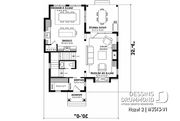 Rez-de-chaussée - Petit cottage aménagé sur 3 étages avec 4 chambres, 3.5 salles de bain, un cinéma maison & une suite d'invités - Hazel 2