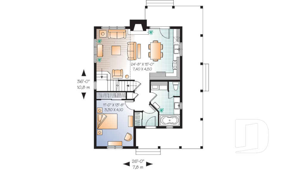 Rez-de-chaussée -  - La Bastide