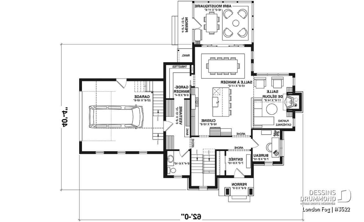 Rez-de-chaussée - Maison à étage d'inspiration English Cottage, 4 chambres, espace aménageable au-dessus du garage - London Fog