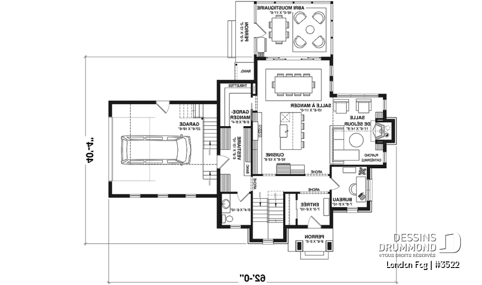 Rez-de-chaussée - Maison à étage d'inspiration English Cottage, 4 chambres, espace aménageable au-dessus du garage - London Fog