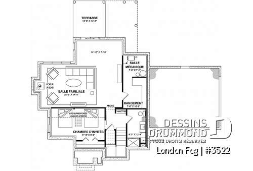 Sous-sol - Maison à étage d'inspiration English Cottage, 4 chambres, espace aménageable au-dessus du garage - London Fog