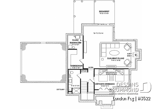 Sous-sol - Maison à étage d'inspiration English Cottage, 4 chambres, espace aménageable au-dessus du garage - London Fog