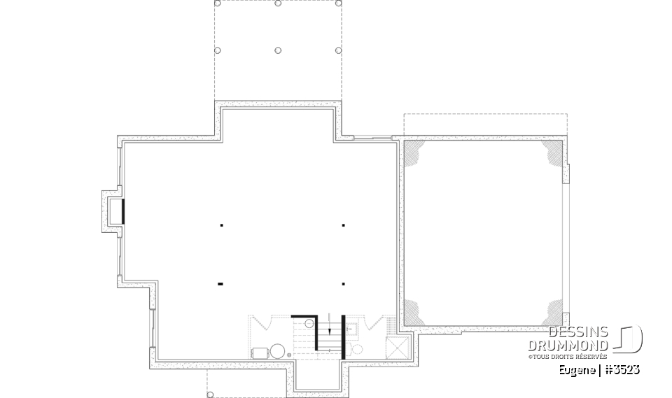 Sous-sol aménageable - Plan de maison Tudor d’inspiration anglaise avec garage double et jusqu’à 5 chambres - Eugene