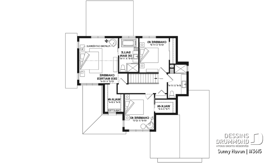 Étage - Modèle de farmhouse moderne 3 chambres, garage, bureau, grande terrasse abritée, vestiaire, garde-manger - Sunny Haven