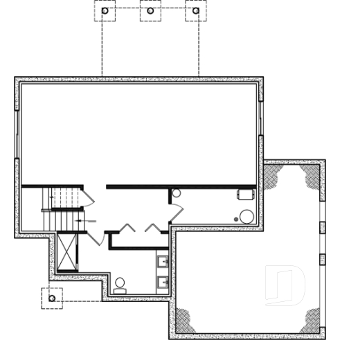 Sous-sol aménageable - Maison farmhouse moderne avec garage latéral, superbe chambre principale, bureau, cuisine avec garde-manger - Sunny Haven 3