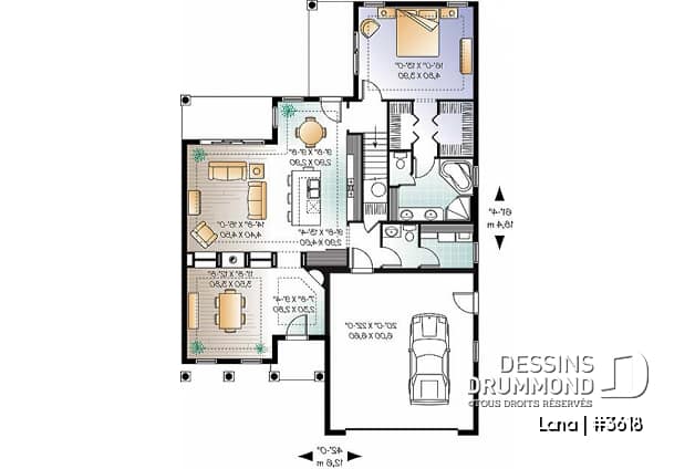Rez-de-chaussée - Maison style Floride, 4 à 5 chambres, garage double, îlot cuisine, grand séjour - Lana