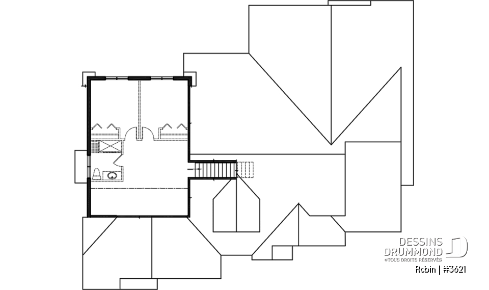 Étage - ROBIN par Dessins Drummond: Grand plein-pied 3 à 5 chambres, superbe suite des parents, spacieux garage double - Robin