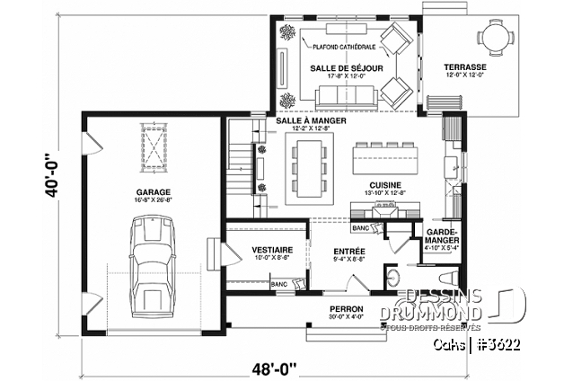 Rez-de-chaussée - Maison champêtre avec sous-sol aménagé, 3 chambres au total, garage, et superbe luminosité - Oaks