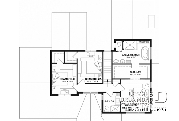 Étage - Farmhouse moderne à étage avec garage double, 3 chambres, superbe lumière naturelle à la salle de séjour - Hiden Hill