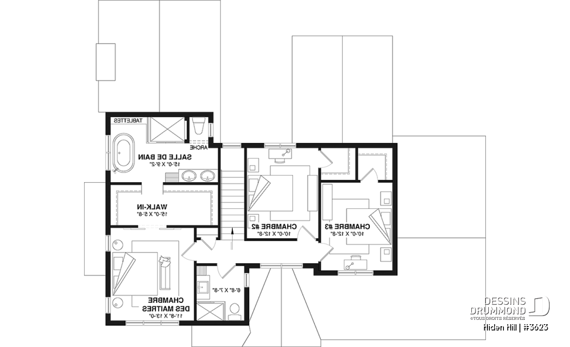 Étage - Farmhouse moderne à étage avec garage double, 3 chambres, superbe lumière naturelle à la salle de séjour - Hiden Hill