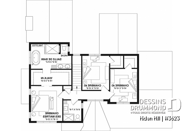 Étage - Farmhouse moderne à étage avec garage double, 3 chambres, superbe lumière naturelle à la salle de séjour - Hiden Hill