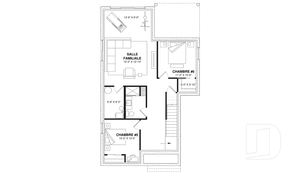Sous-sol aménagé (Optionel $) -  - Nora