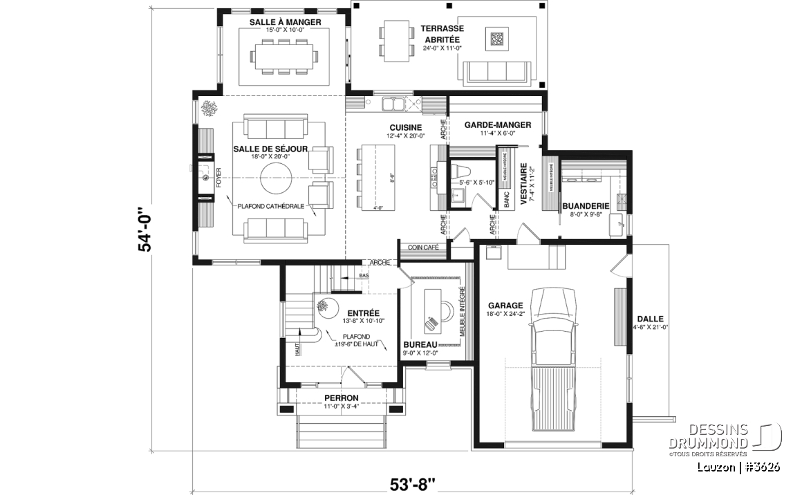 Rez-de-chaussée - Maison familiale lumineuse avec suite principale à l’étage, s-sol fini optionnel, garage &amp; terrasse abritée - Lauzon