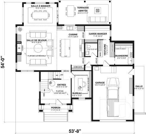 Rez-de-chaussée - Maison familiale lumineuse avec suite principale à l’étage, s-sol fini optionnel, garage & terrasse abritée - Lauzon