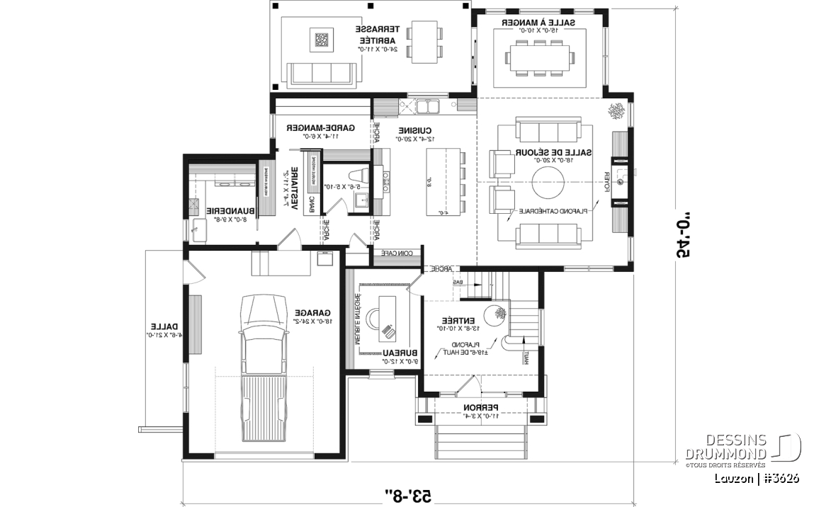 Rez-de-chaussée - Maison familiale lumineuse avec suite principale à l’étage, s-sol fini optionnel, garage &amp; terrasse abritée - Lauzon