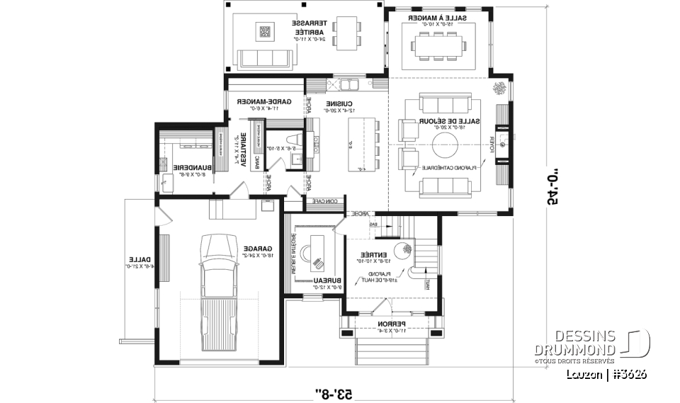 Rez-de-chaussée - Maison familiale lumineuse avec suite principale à l’étage, s-sol fini optionnel, garage &amp; terrasse abritée - Lauzon