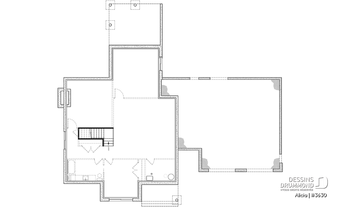 Sous-sol - Plan de maison Farmhouse Moderne conçue pour Alicia Moffet, chanteuse canadienne populaire! - Alicia
