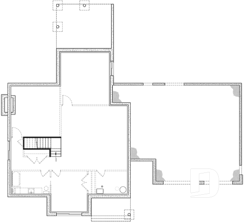 Sous-sol - Plan de maison Farmhouse Moderne conçue pour Alicia Moffet, chanteuse canadienne populaire! - Alicia
