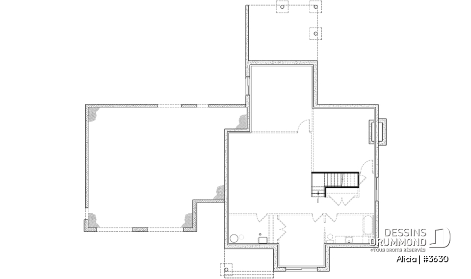 Sous-sol - Plan de maison Farmhouse Moderne conçue pour Alicia Moffet, chanteuse canadienne populaire! - Alicia