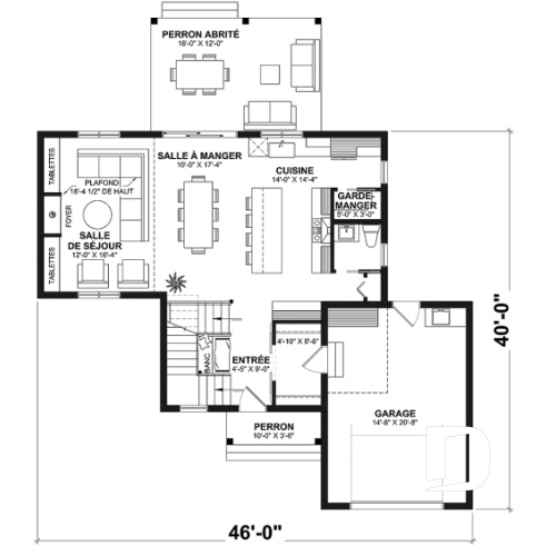 Rez-de-chaussée -  Accueillante maison Farmhouse moderne avec plafond cathédrale et ambiance lumineuse et chaleureuse - Maveryk