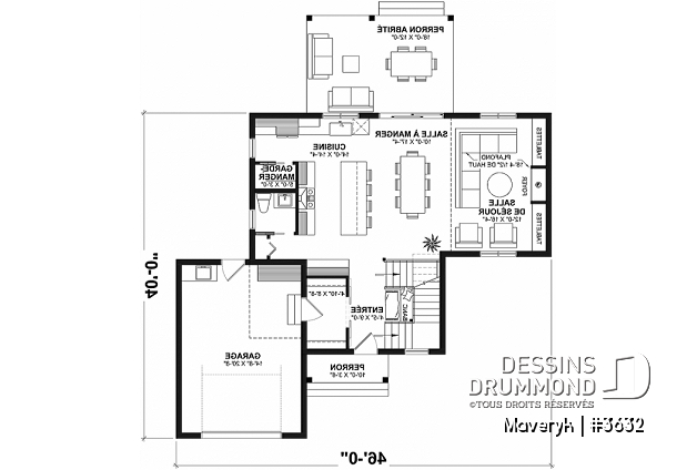 Rez-de-chaussée - Belle Farmhouse avec garage, 3 chambres 1.5 salles de bain, vestiaire, garde-manger, foyer - Maveryk