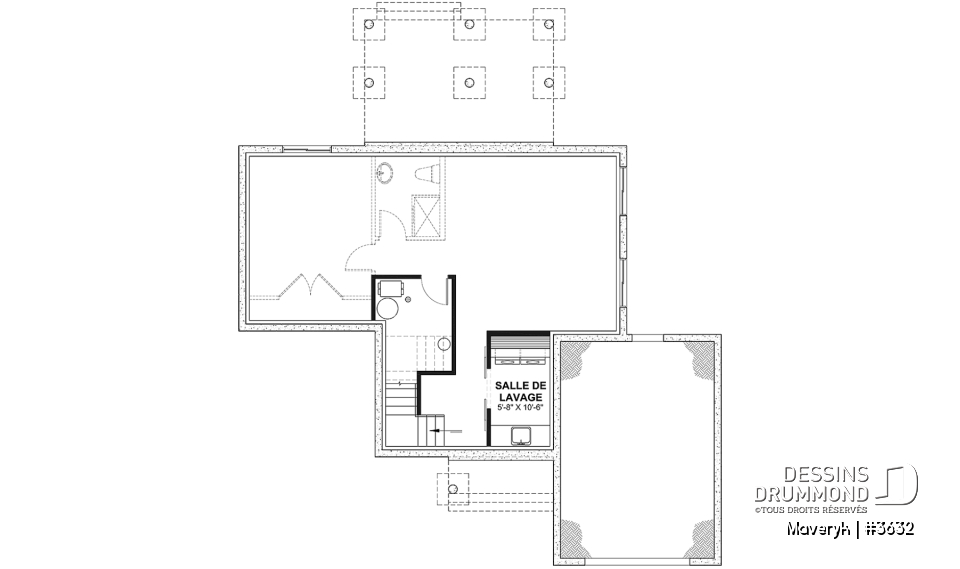 Sous-sol -  Accueillante maison Farmhouse moderne avec plafond cathédrale et ambiance lumineuse et chaleureuse - Maveryk