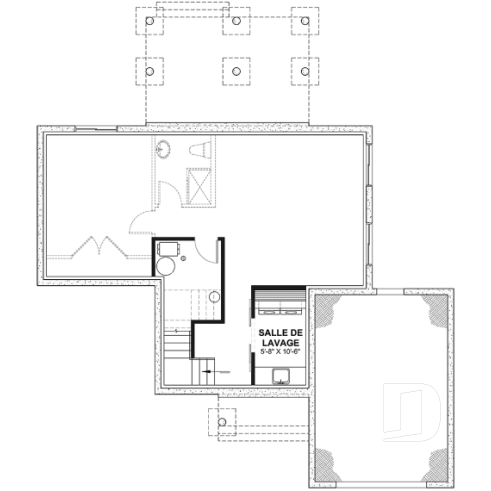 Sous-sol -  Accueillante maison Farmhouse moderne avec plafond cathédrale et ambiance lumineuse et chaleureuse - Maveryk