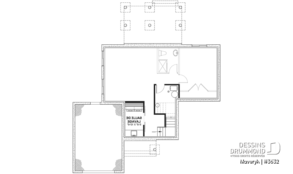 Sous-sol -  Accueillante maison Farmhouse moderne avec plafond cathédrale et ambiance lumineuse et chaleureuse - Maveryk