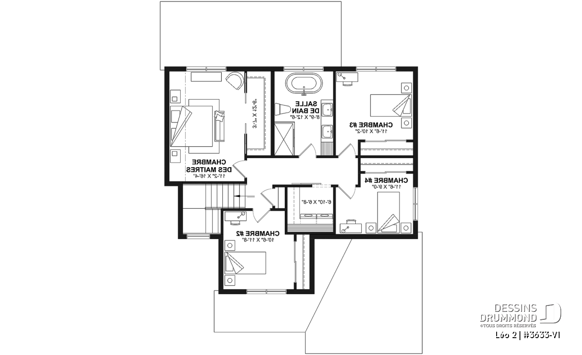 Étage - Magnifique farmhouse compacte 4 chambres avec garage, bureau séparé de la maison - Léo 2