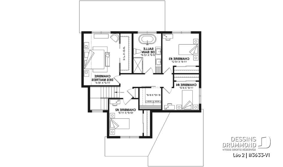 Étage - Magnifique farmhouse compacte 4 chambres avec garage, bureau séparé de la maison - Léo 2
