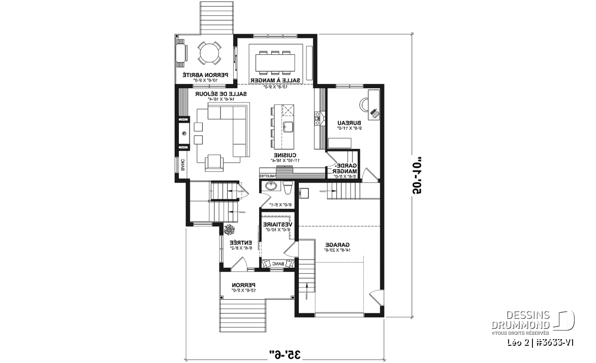 Rez-de-chaussée - Magnifique farmhouse compacte 4 chambres avec garage, bureau séparé de la maison - Léo 2