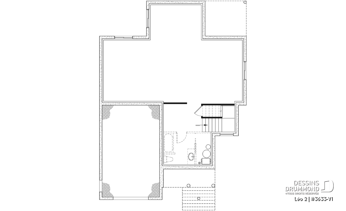 Sous-sol - Magnifique farmhouse compacte 4 chambres avec garage, bureau séparé de la maison - Léo 2
