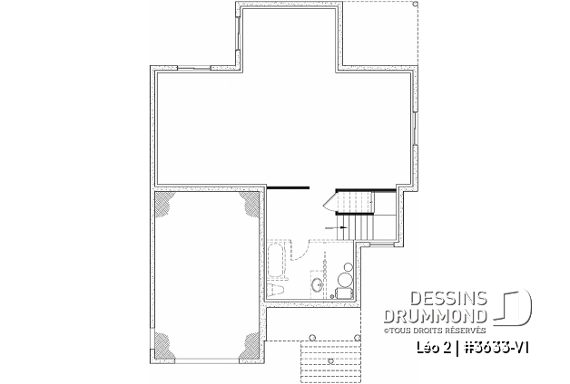 Sous-sol - Magnifique farmhouse compacte 4 chambres avec garage, bureau séparé de la maison - Léo 2
