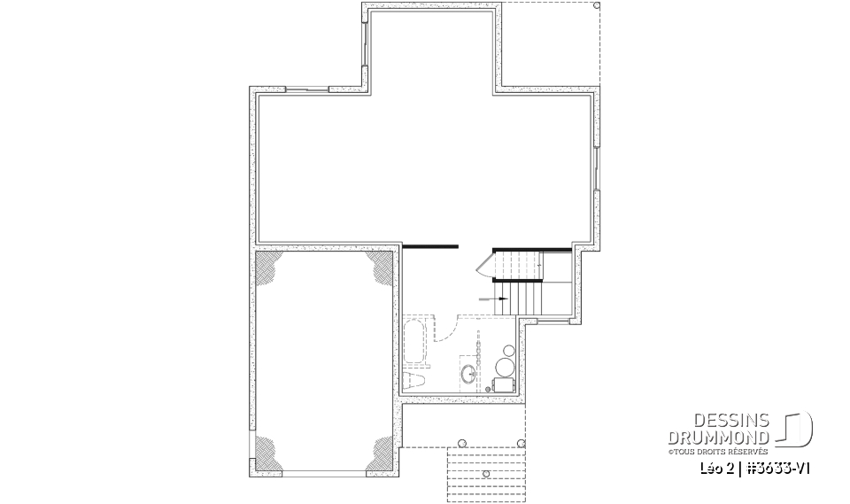Sous-sol - Magnifique farmhouse compacte 4 chambres avec garage, bureau séparé de la maison - Léo 2