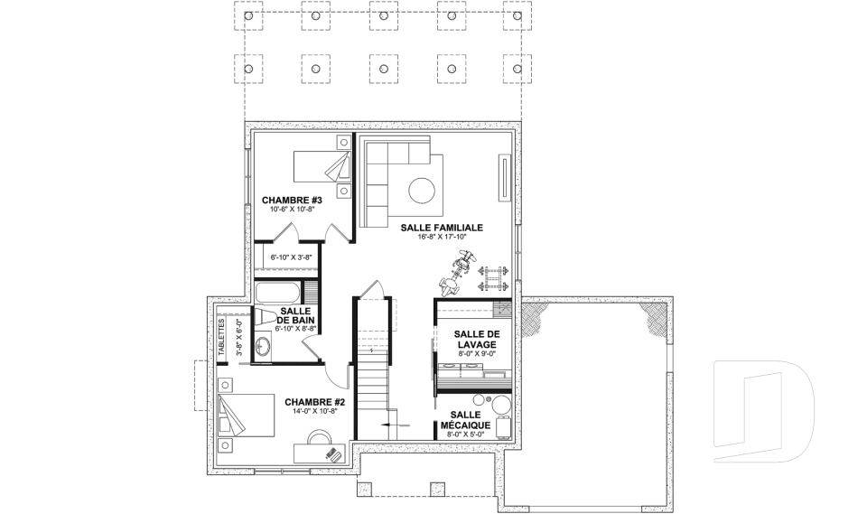 Sous-sol aménagé (Optionel $) -  - Belanger